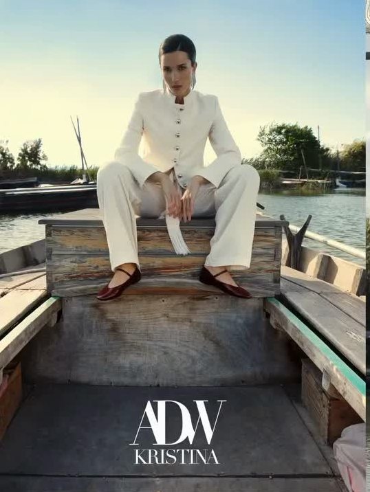 ADW Kristina campaign: clean sunlit makeup shot on the Albufera